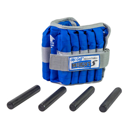 ADJUSTABLE CUFF ANKLE WEIGHT – 10 LB – 20 X 0.5 LB INSERTS – BLUE