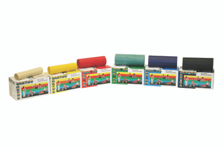 CANDO LATEX FREE EXERCISE BAND (6 YARD ROLLS, 5-PIECE SET)