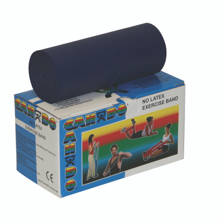CANDO LATEX FREE EXERCISE RESISTANCE BAND (6 YD ROLL – BLUE – HEAVY)