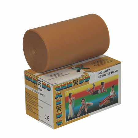 CANDO LATEX FREE EXERCISE RESISTANCE BAND (6 YD ROLL – GOLD – XXX-HEAVY)
