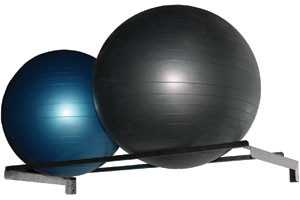 WALL MOUNT 2 COUNT EXERCISE BALL RACK